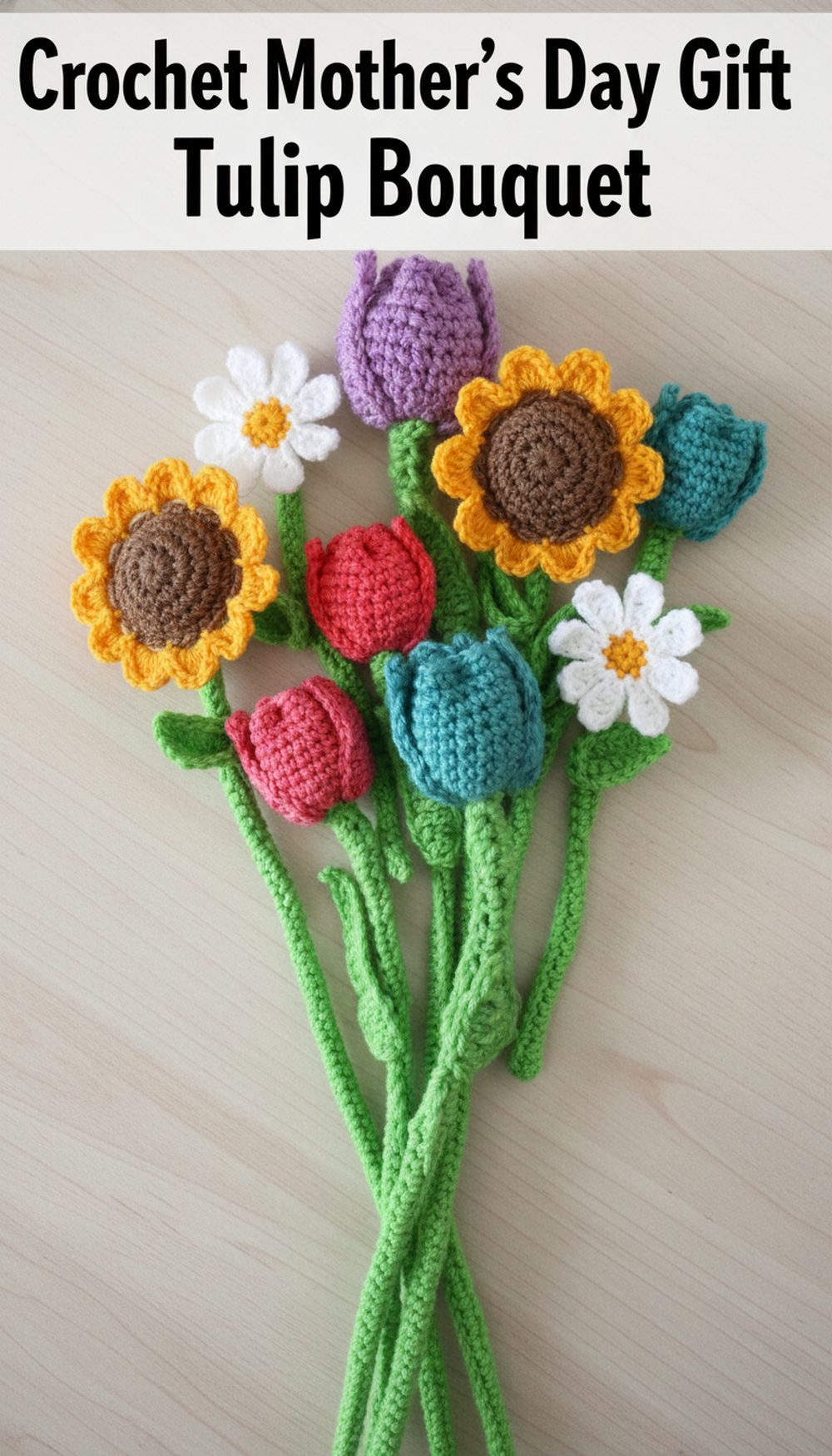 Crochet Mother’s Day Gift Tulip Bouquet