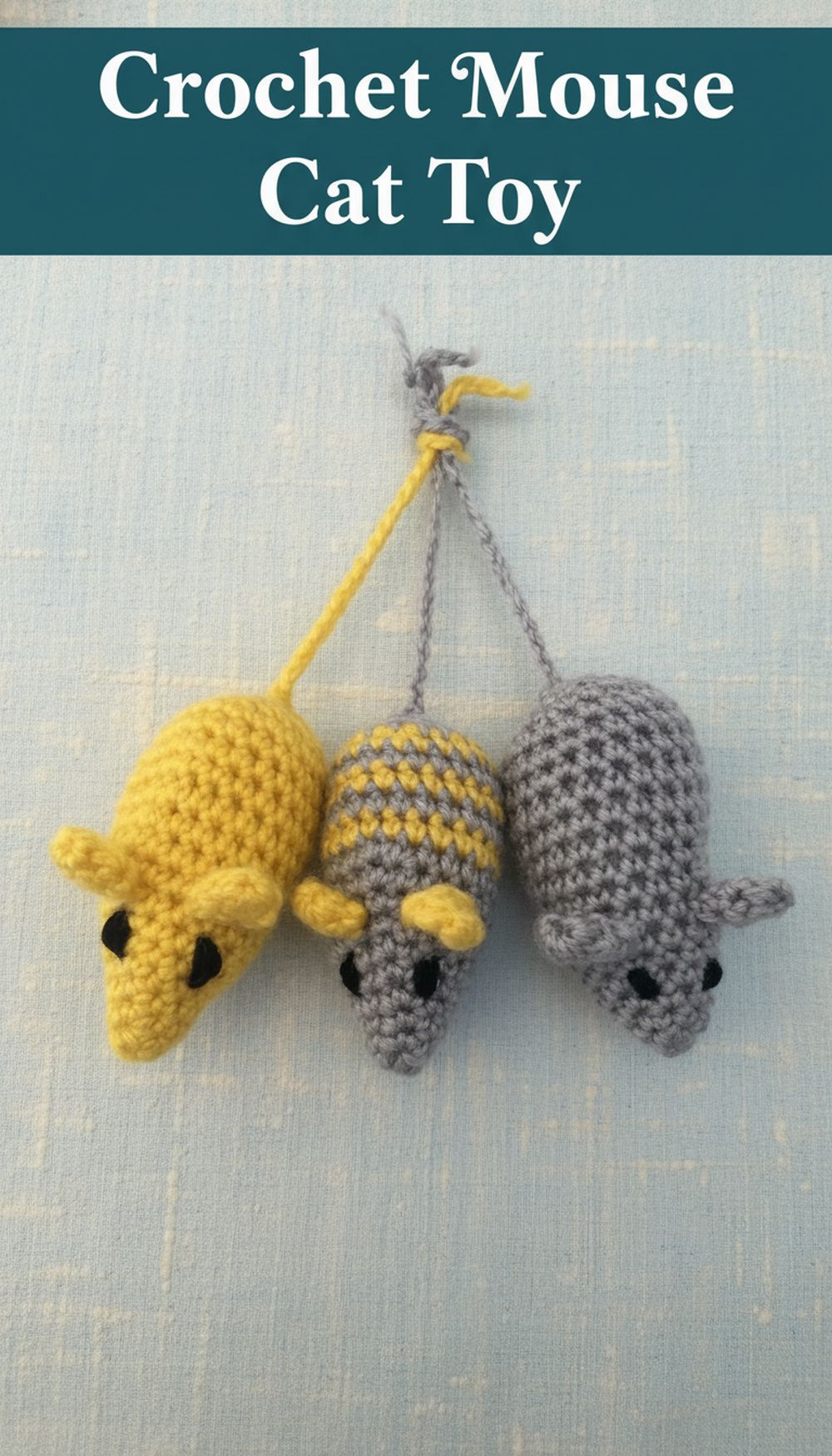 Crochet Mouse Cat Toy