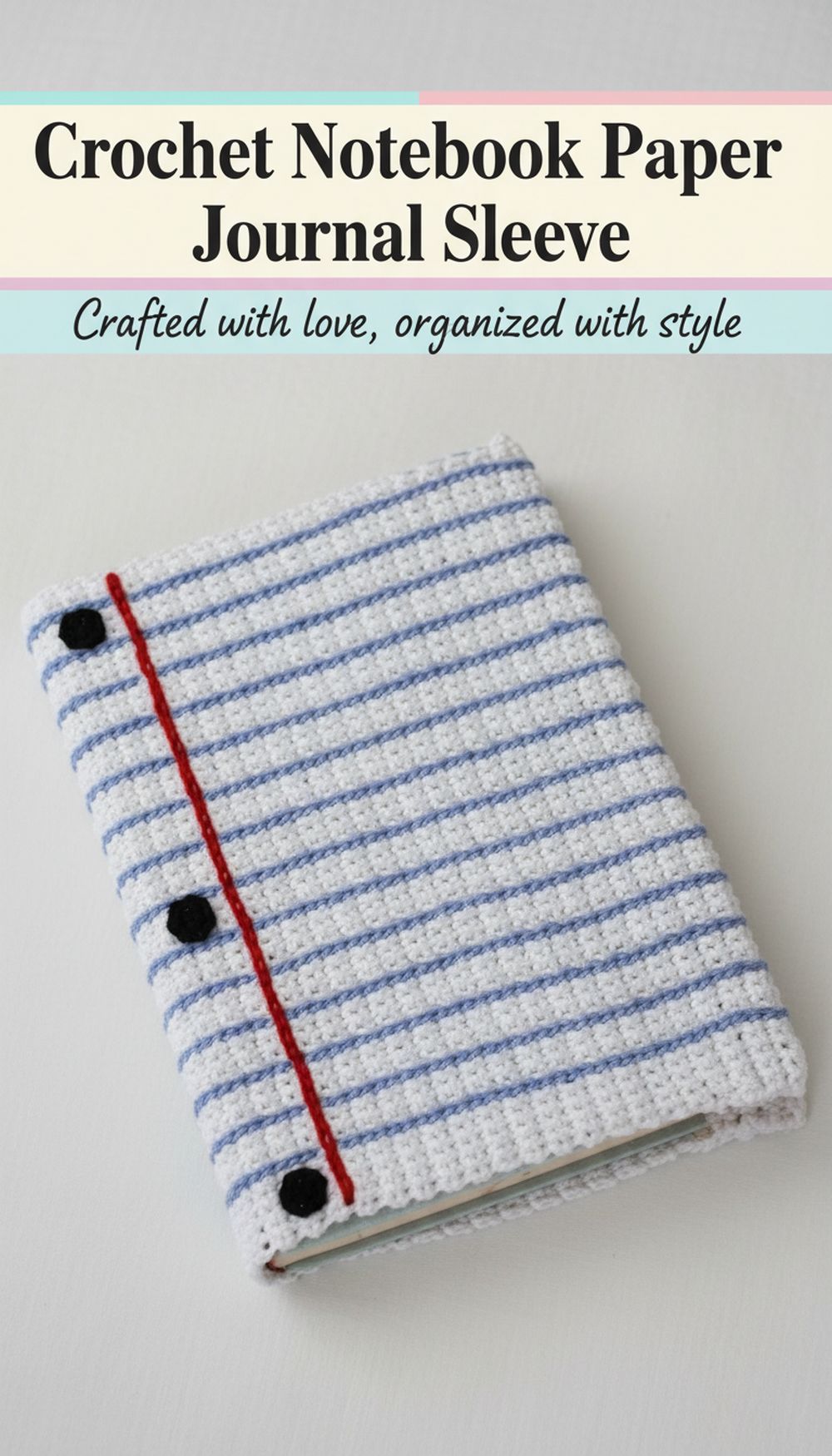 Crochet Notebook Paper Journal Sleeve