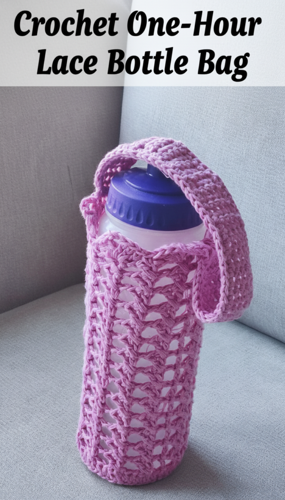 Crochet One-Hour Lace Bottle Bag