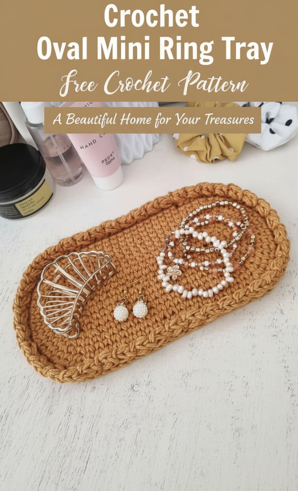 Crochet Oval Mini Ring Tray