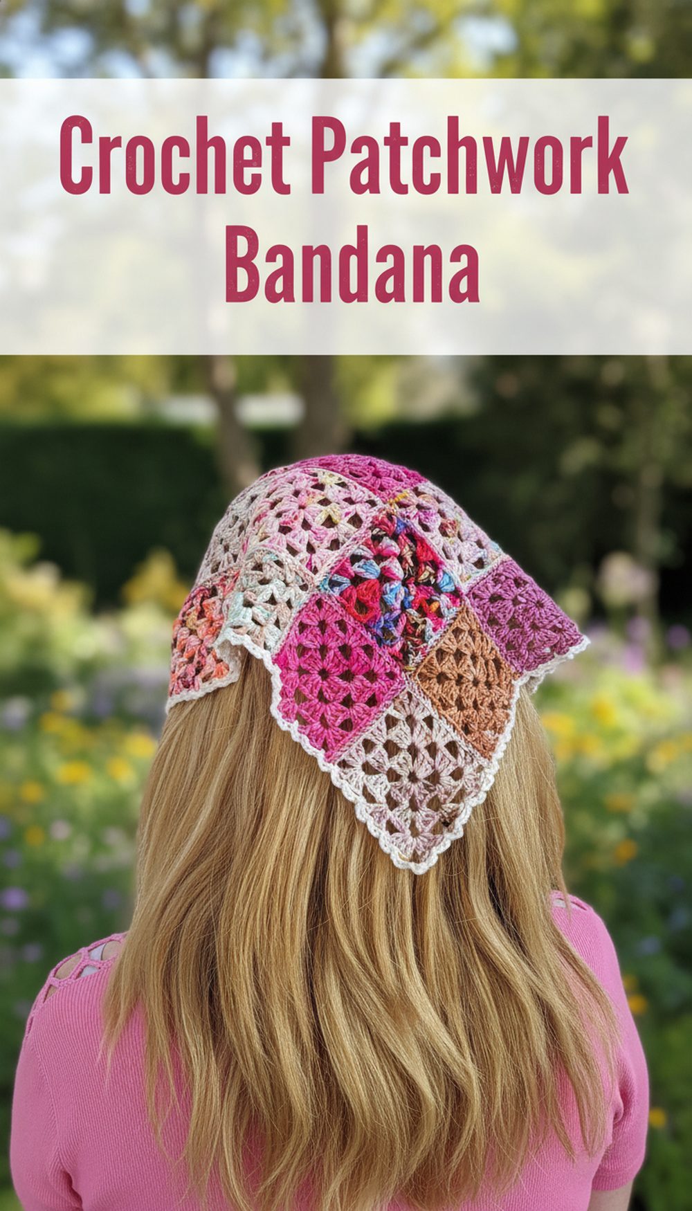 Crochet Patchwork Bandana