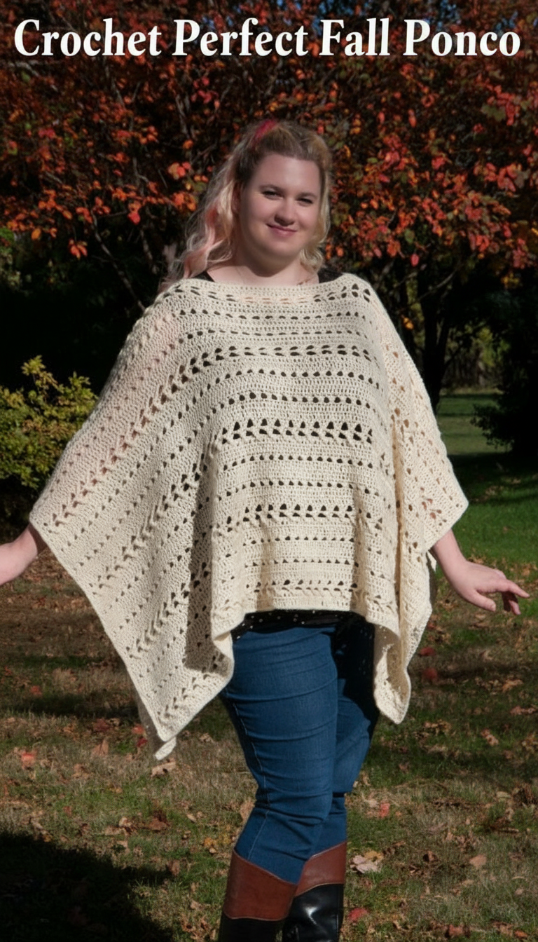 Crochet Perfect Fall Poncho