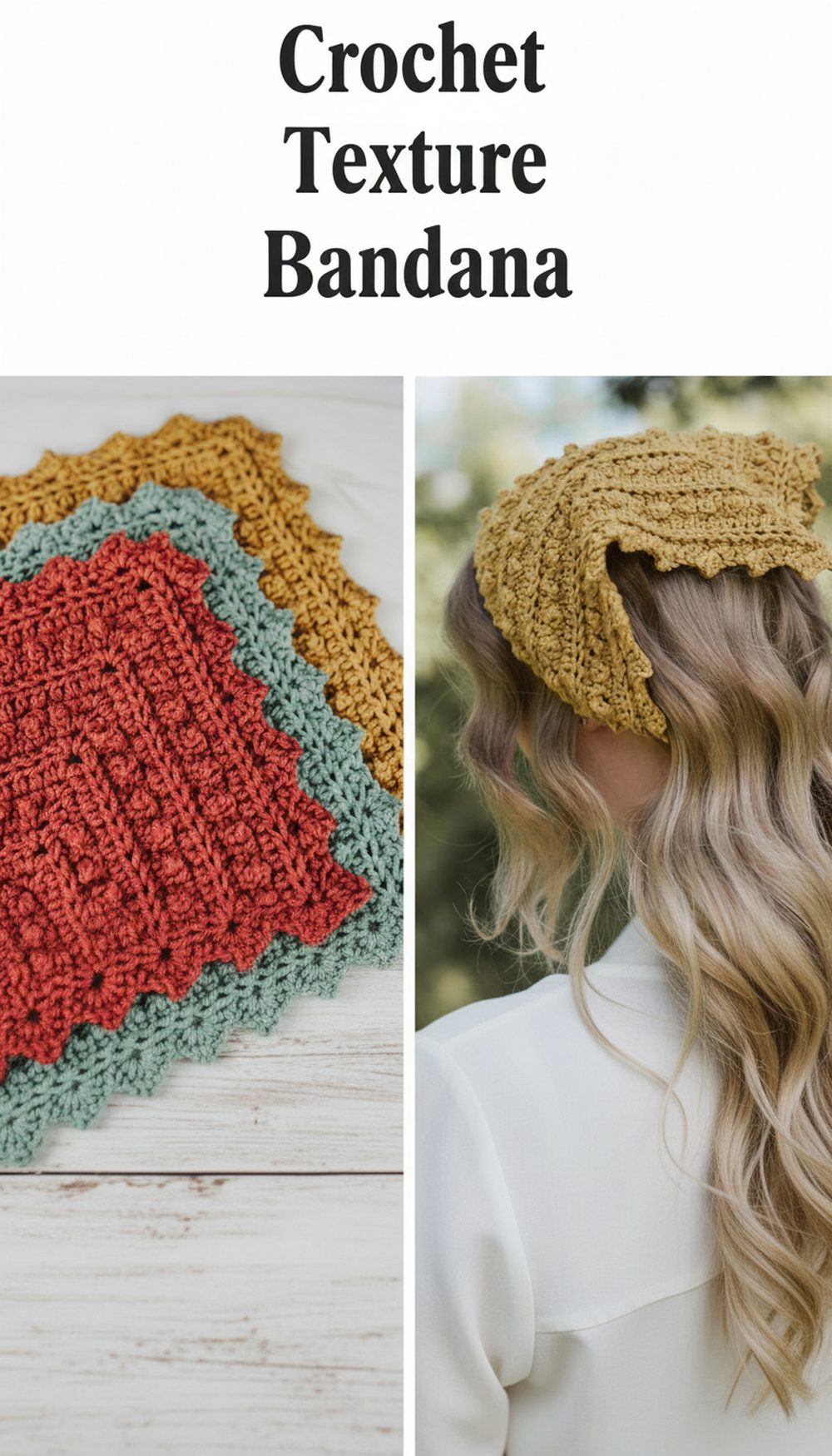 Crochet Picot Texture Bandana