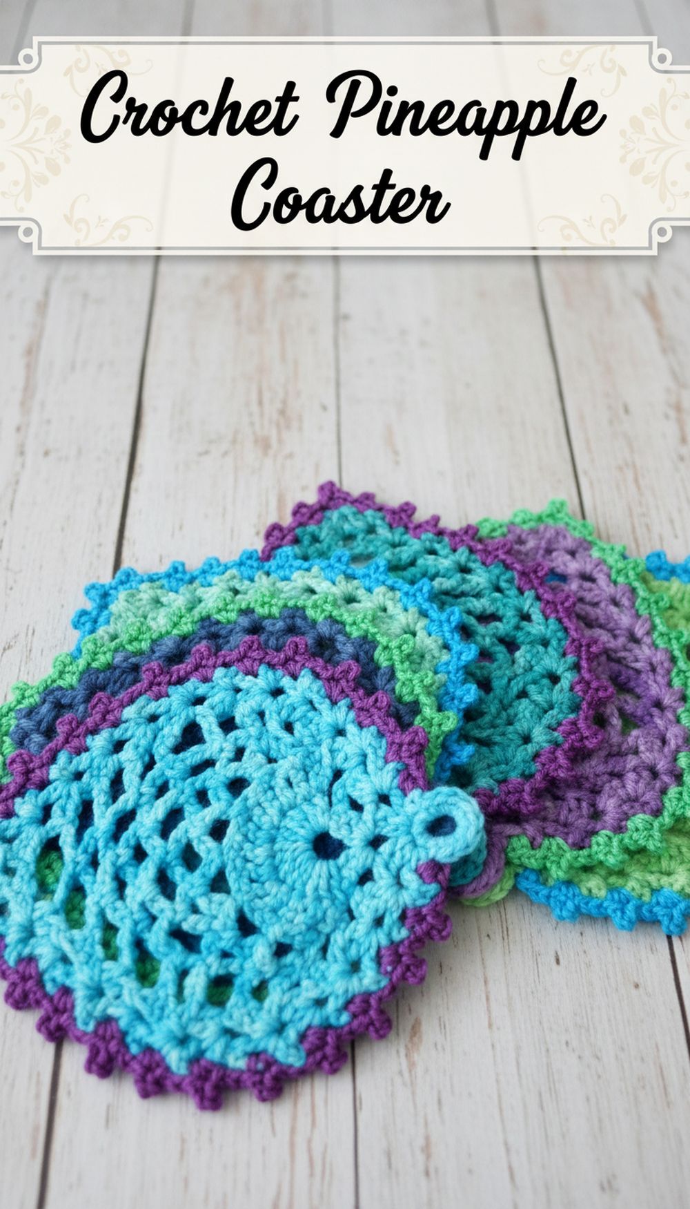 Crochet Pineapple Coaster