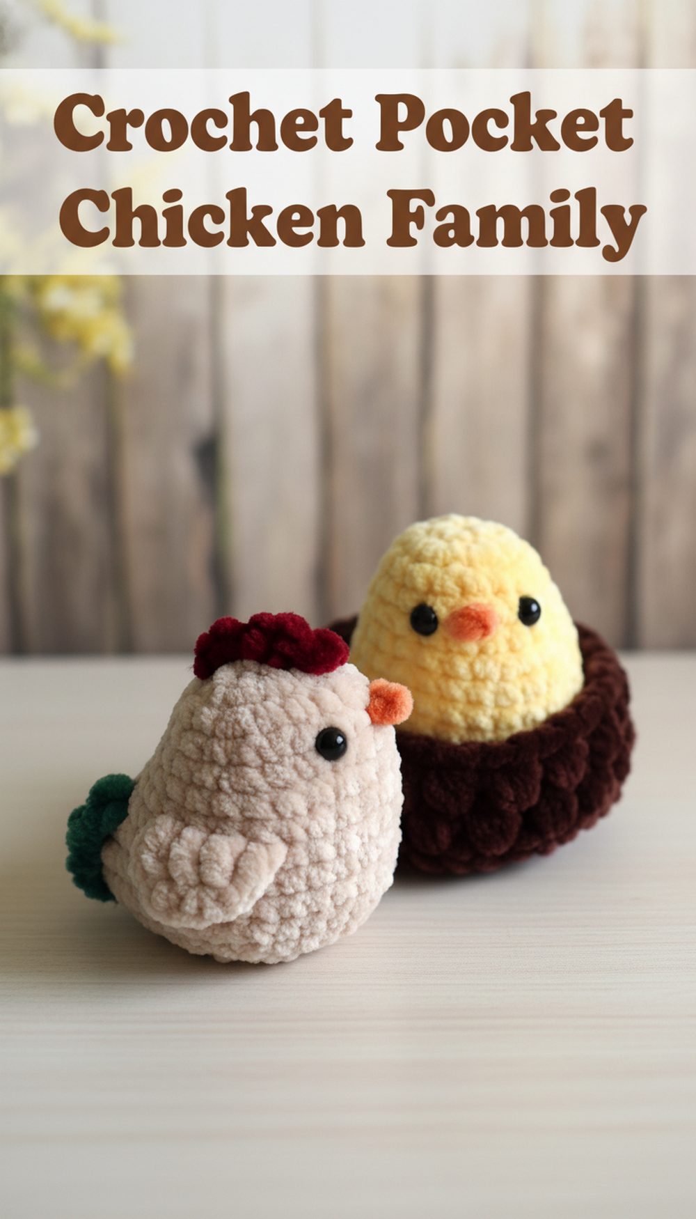 Crochet Pocket Chicken Family