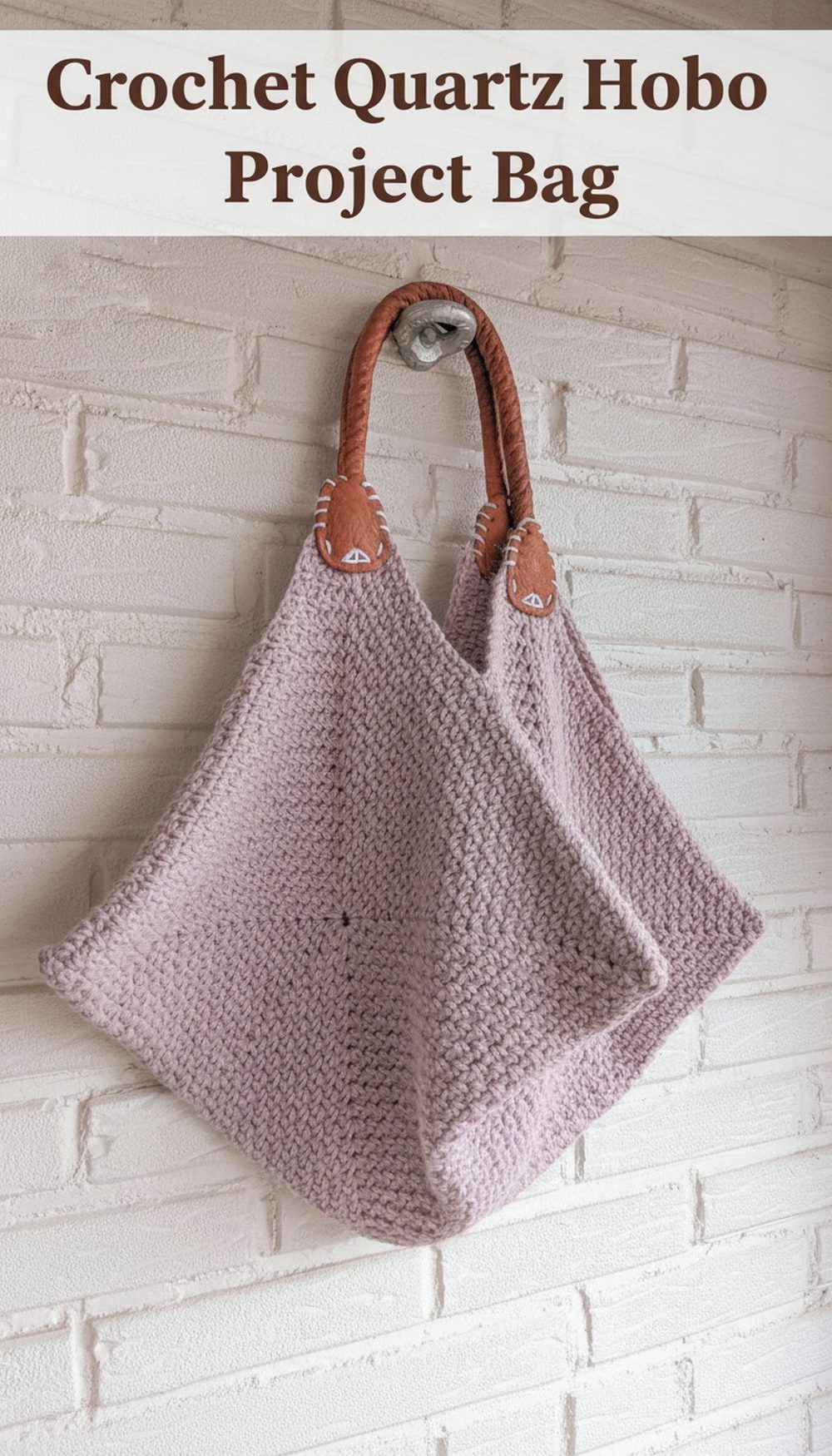 Crochet Quartz Hobo Project Bag