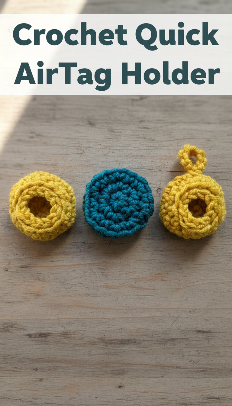 Crochet Quick AirTag Holder
