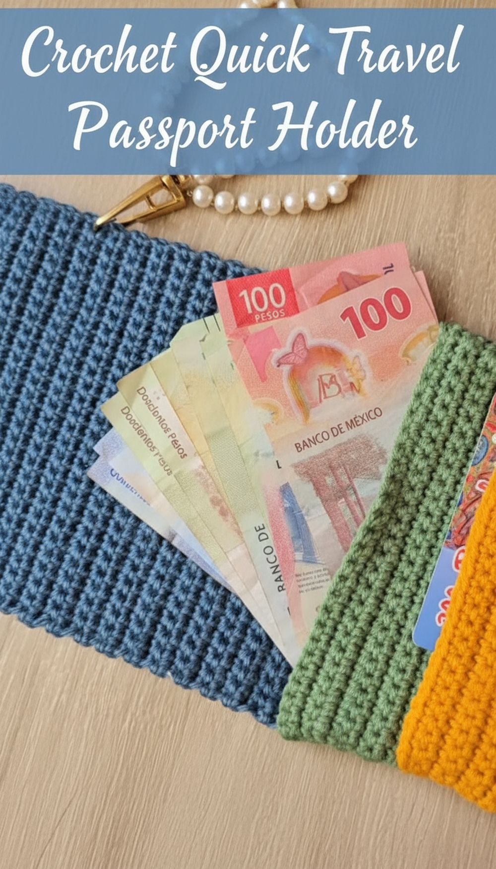 Crochet Quick Travel Sleeve Passport Holder