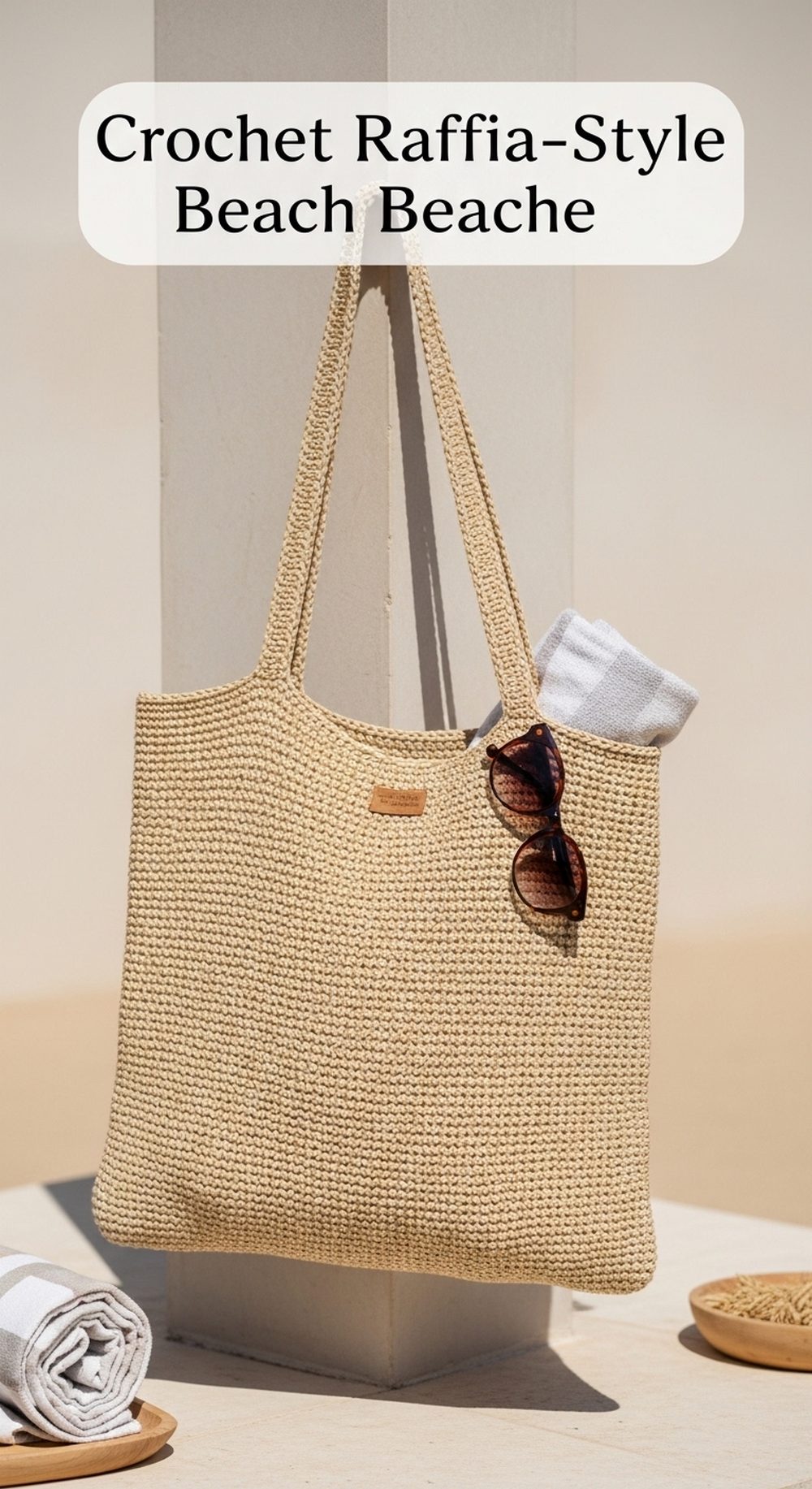 Crochet Raffia-Style Beach Tote