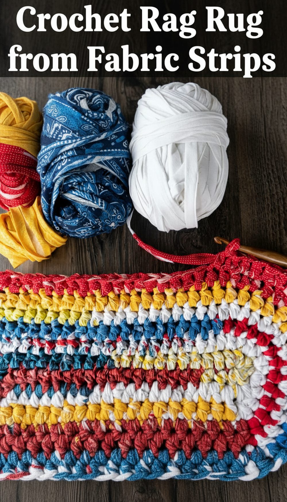 Crochet Rag Rug from Fabric Strips