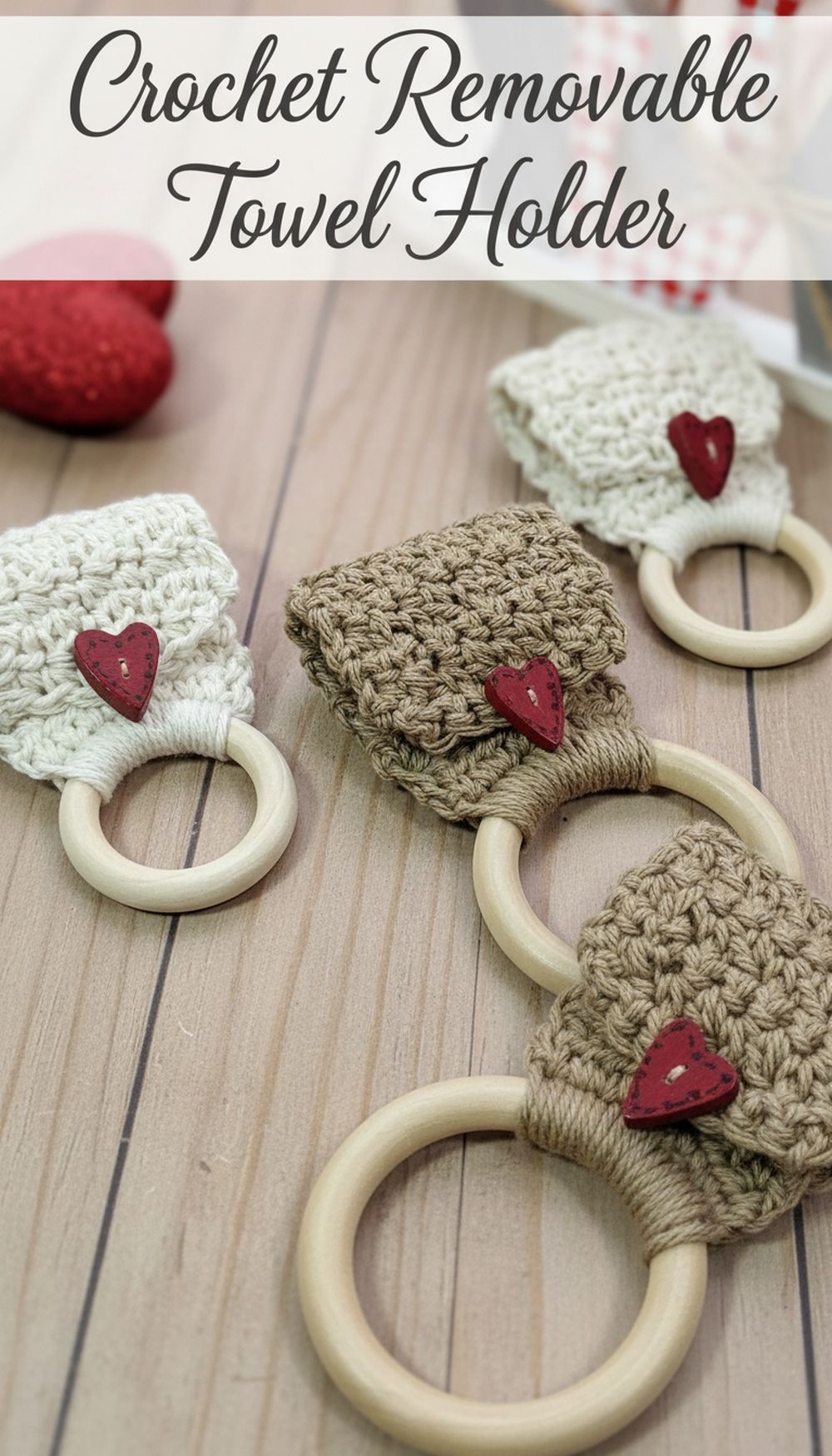 Crochet Removable Towel Holder