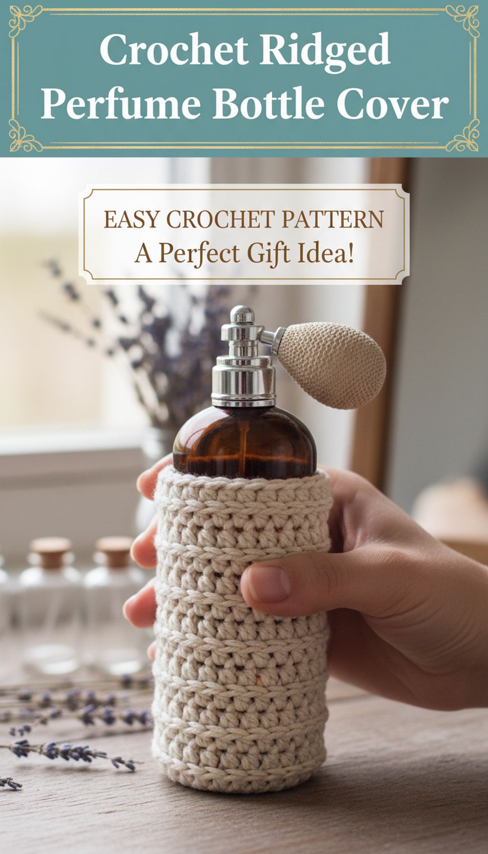 Crochet Ridged Perfume Bottle Cover