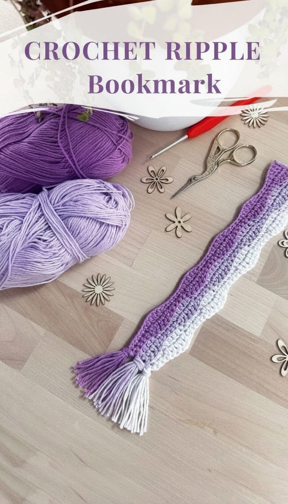 Crochet Ripple Bookmark