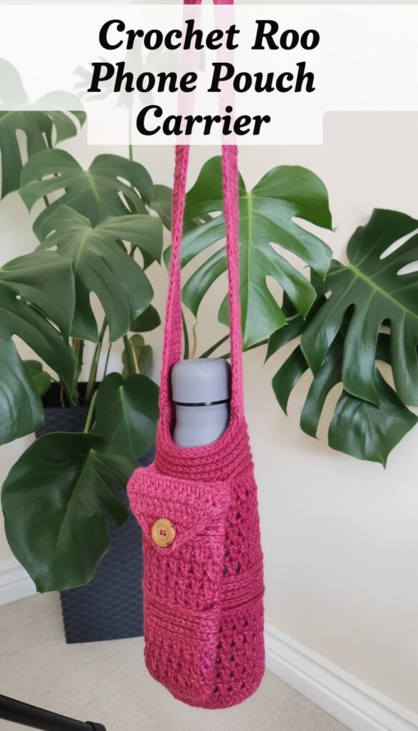 Crochet Roo Phone Pouch Carrier