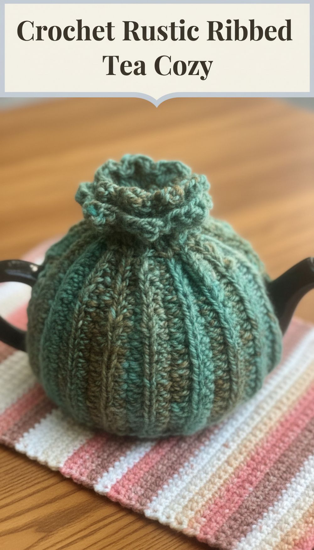 Crochet Rustic Ribbed Tea Cozy