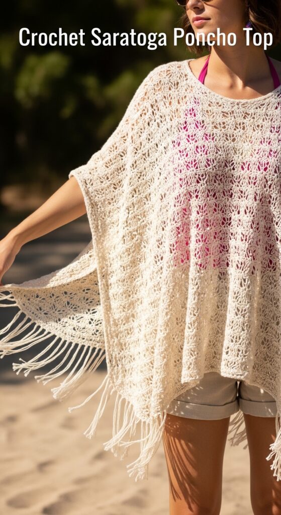 Crochet Saratoga Poncho Top