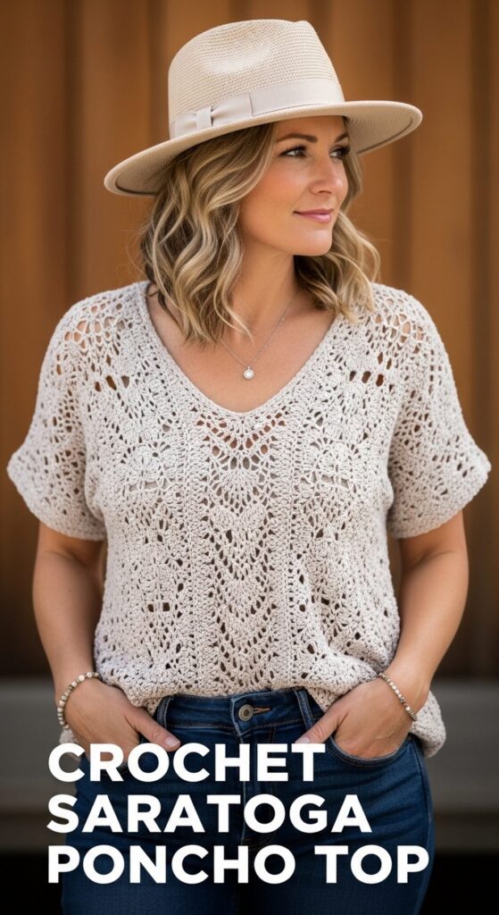 Crochet Saratoga Poncho Top