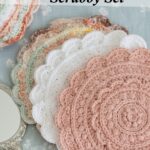 Crochet Sea Blossom Washcloth and Scrubby Set