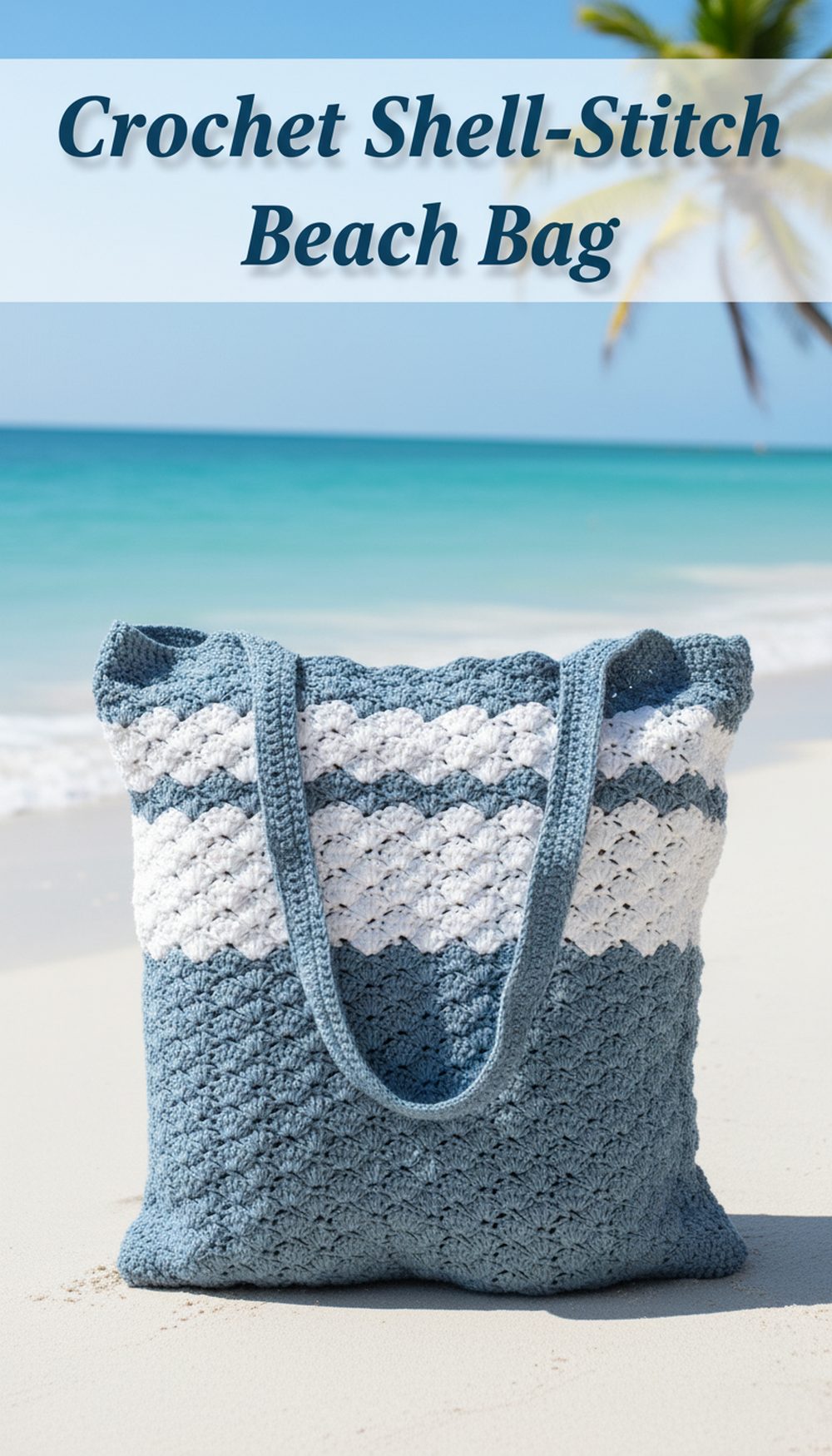 Crochet Shell-Stitch Beach Bag