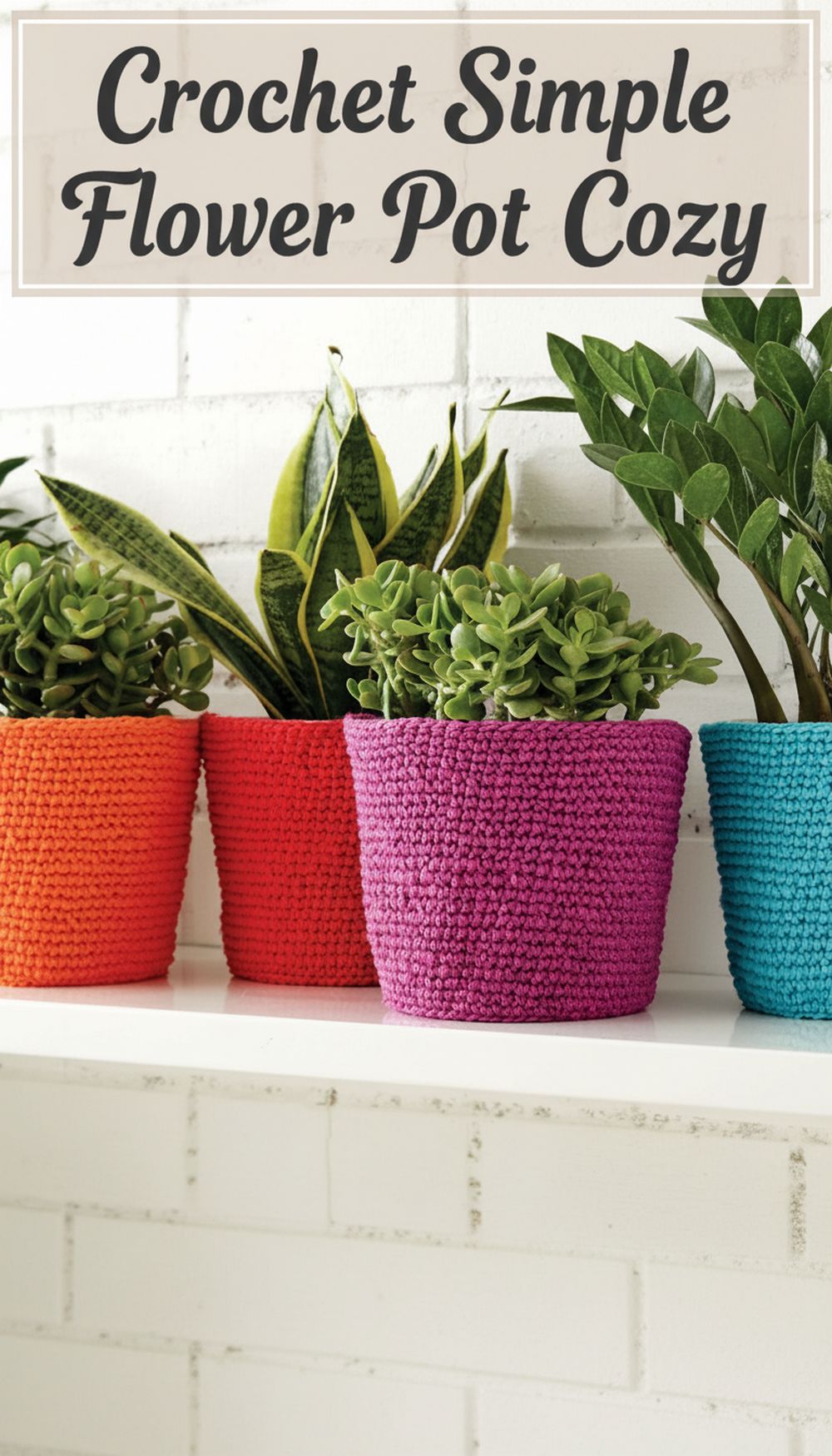 Crochet Simple Flower Pot Cozy