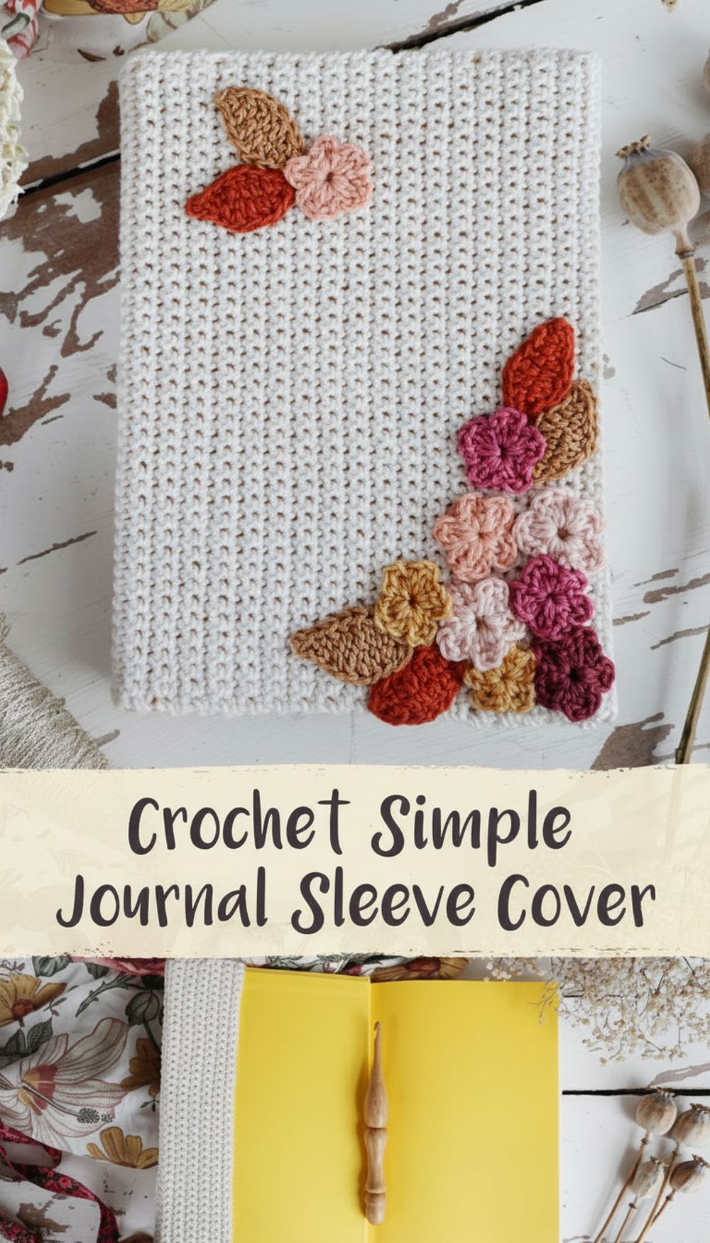 Crochet Simple Journal Sleeve Cover