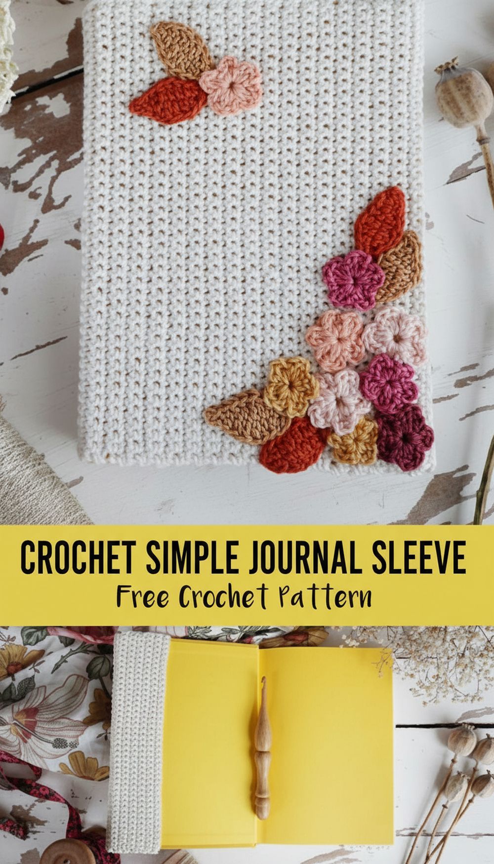 Crochet Simple Journal Sleeve