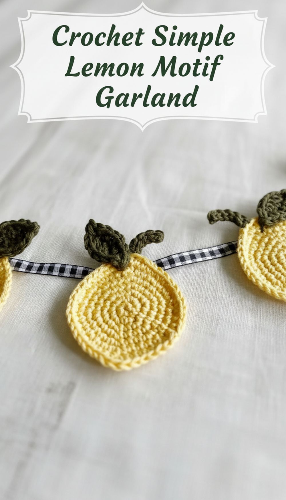 Crochet Simple Lemon Motif Garland