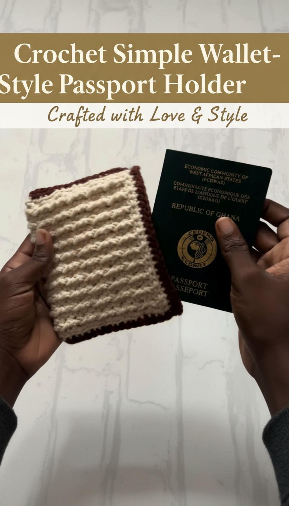 Crochet Simple Wallet-Style Passport Holder