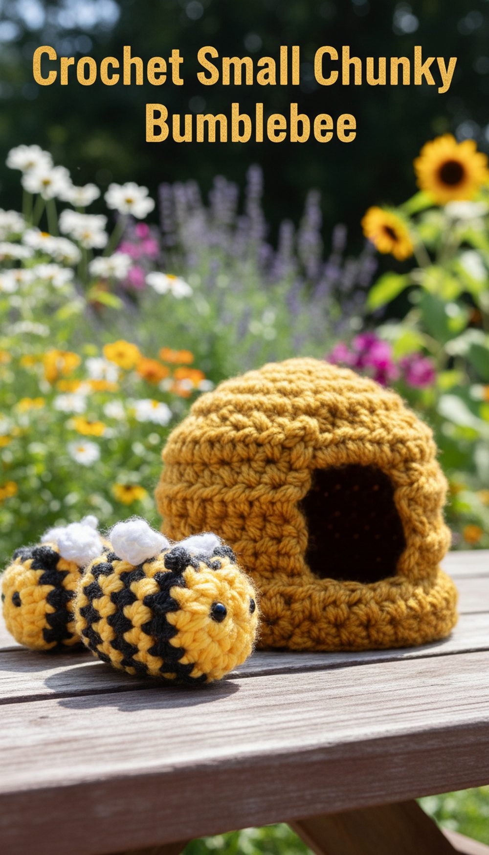 Crochet Small Chunky Bumblebee