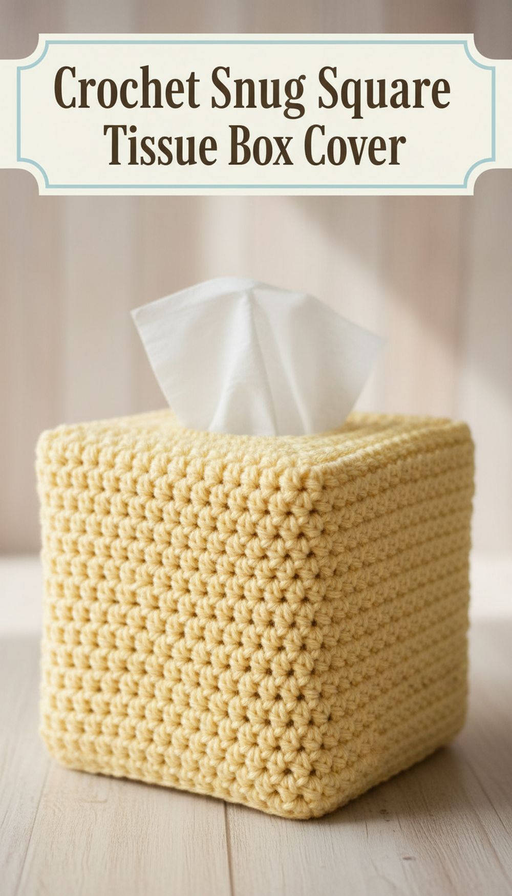 Crochet Snug Square Tissue Box Cover