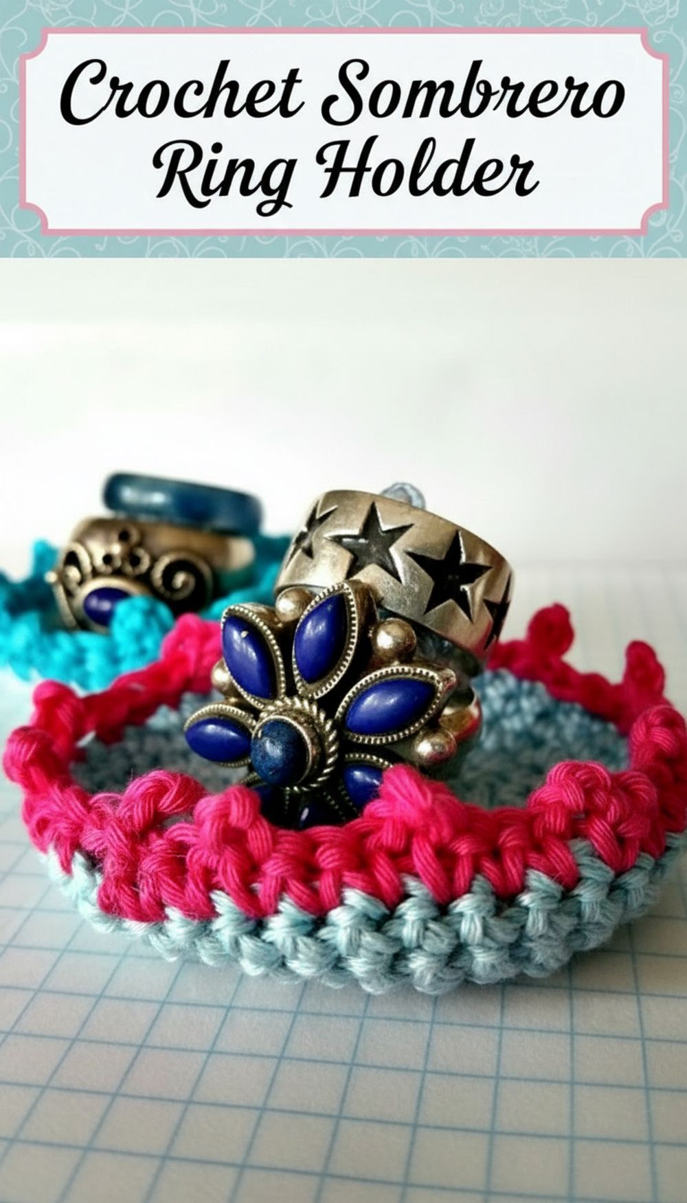 Crochet Sombrero Ring Holder