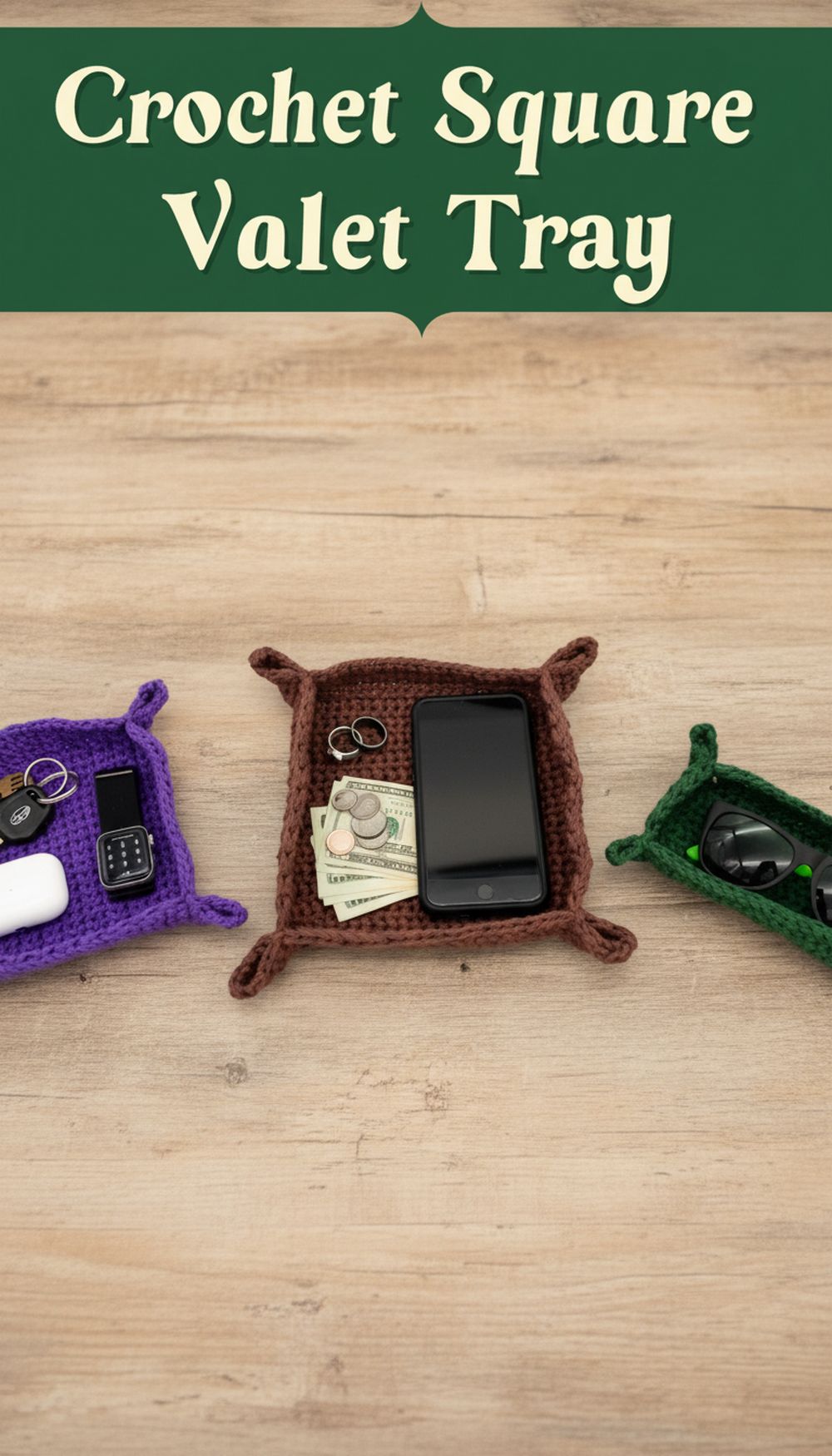Crochet Square Valet Tray