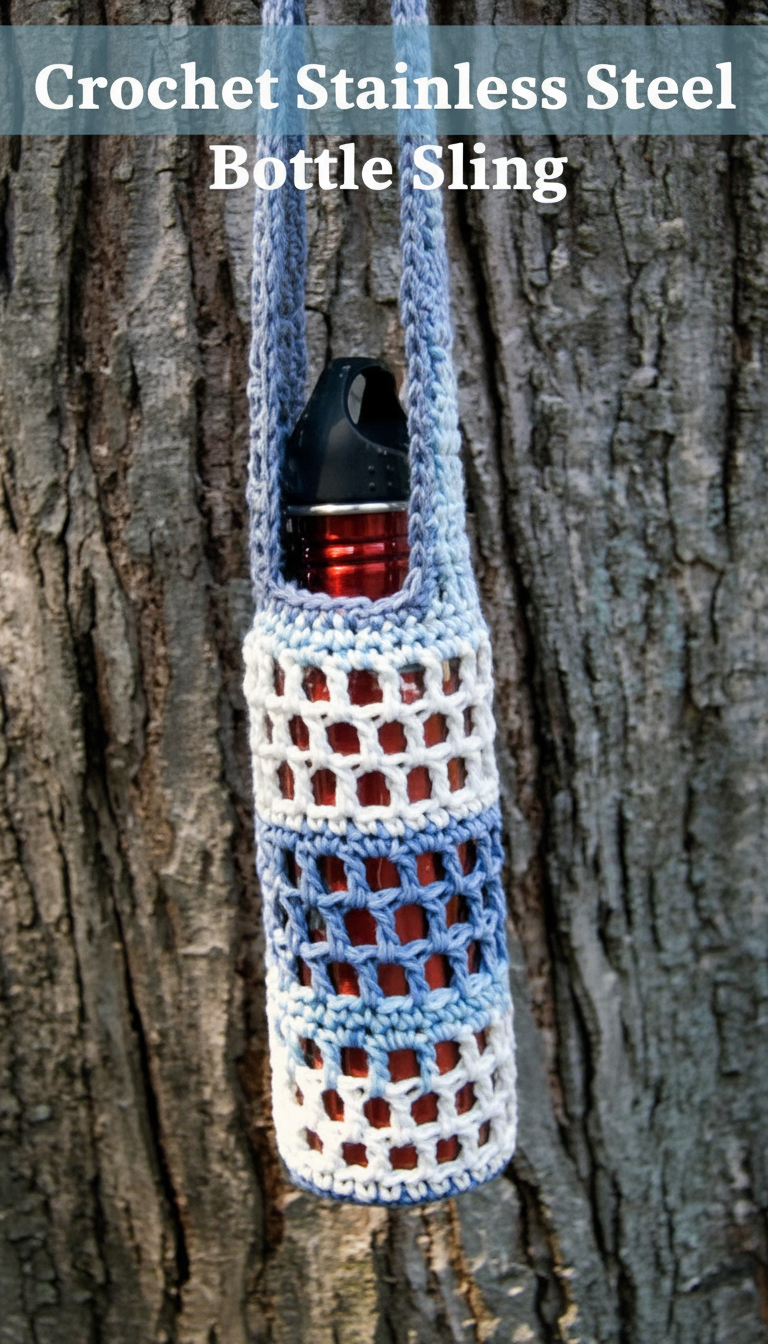 Crochet Stainless Steel Bottle Sling