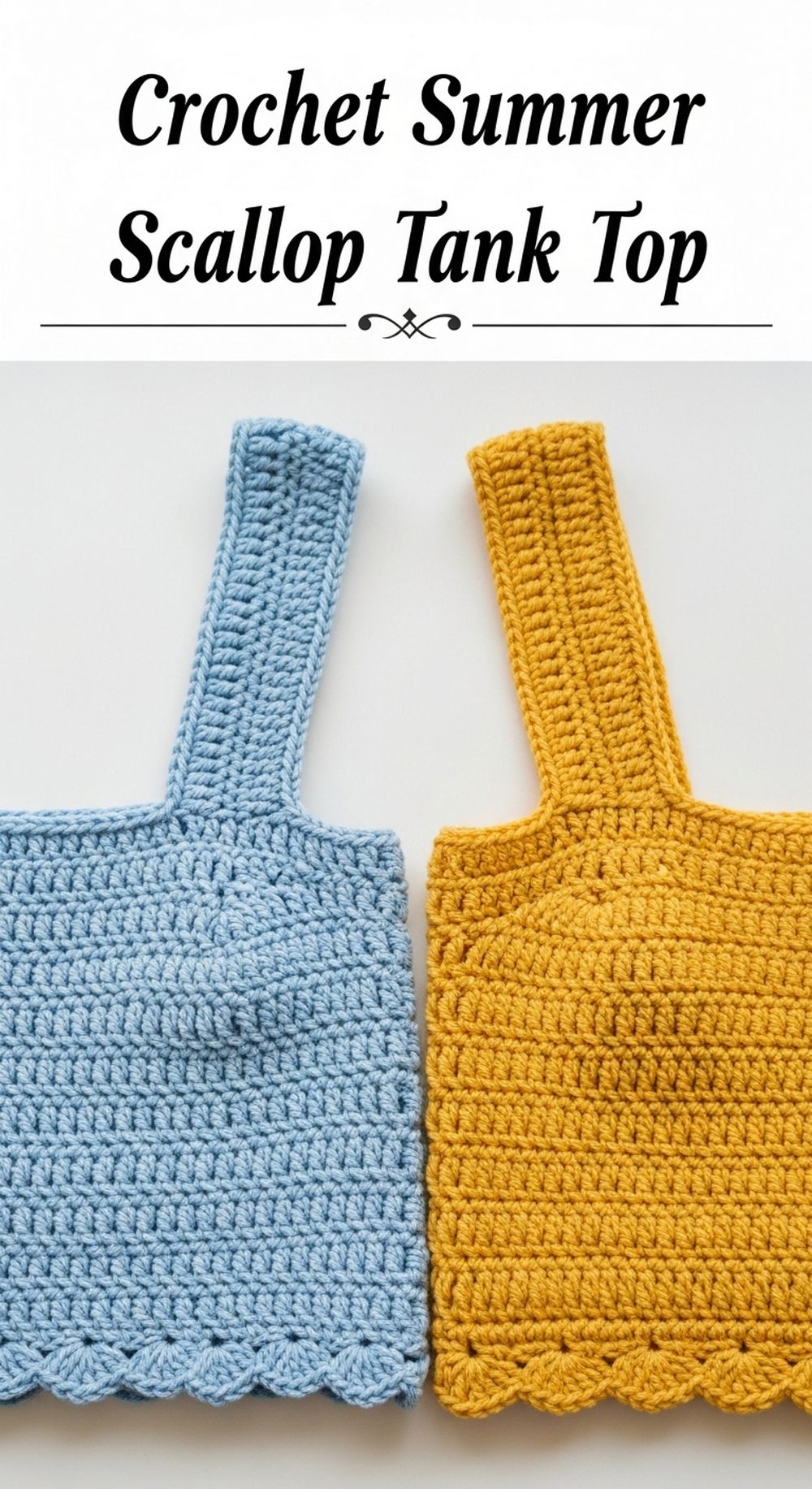 Crochet Summer Scallop Tank Top