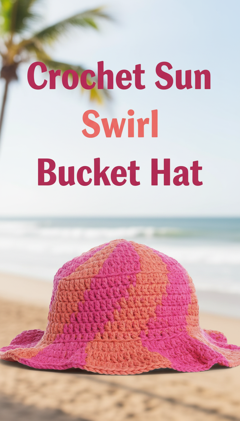 Crochet Sun Swirl Bucket Hat