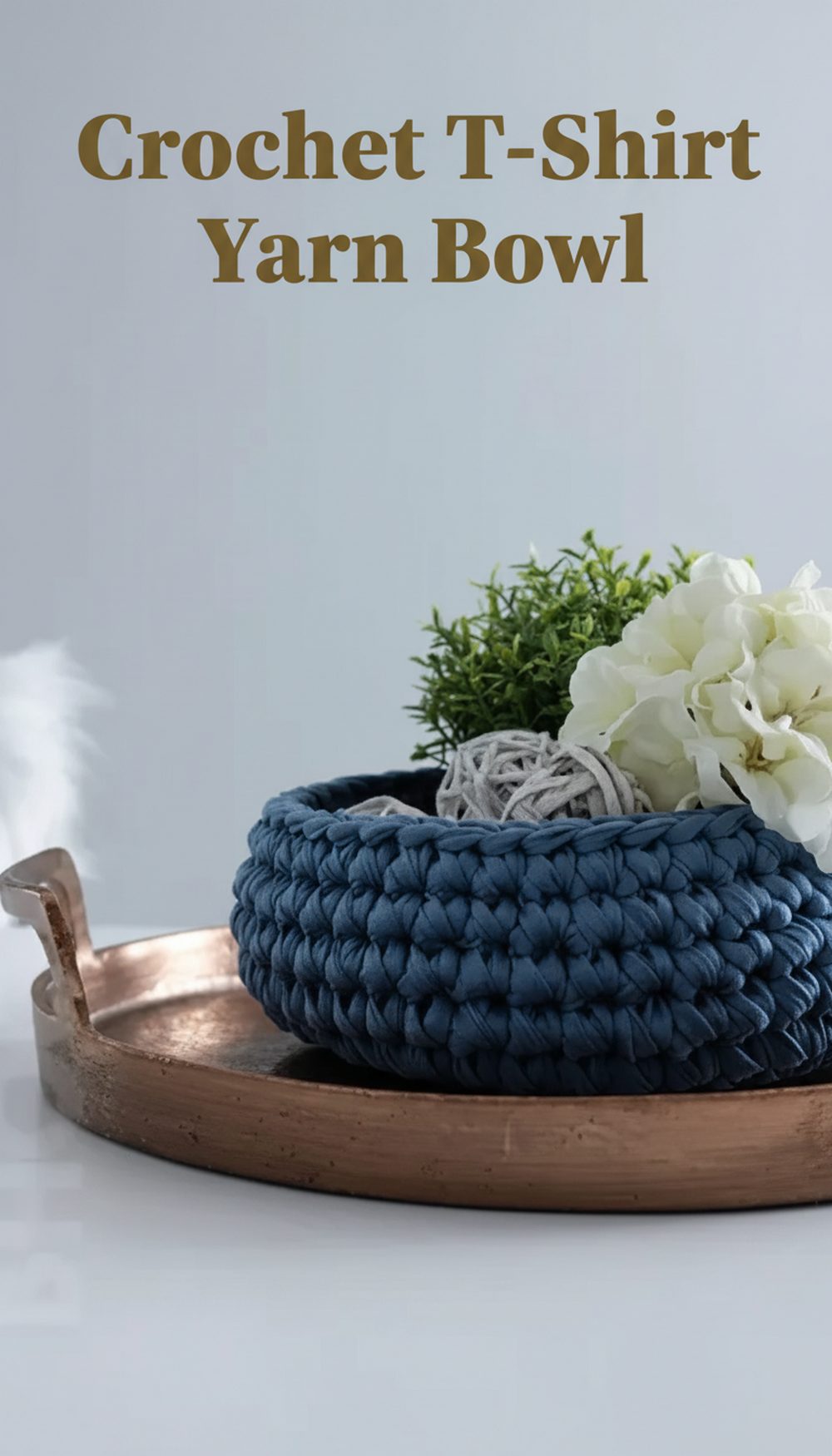 Crochet T-Shirt Yarn Bowl