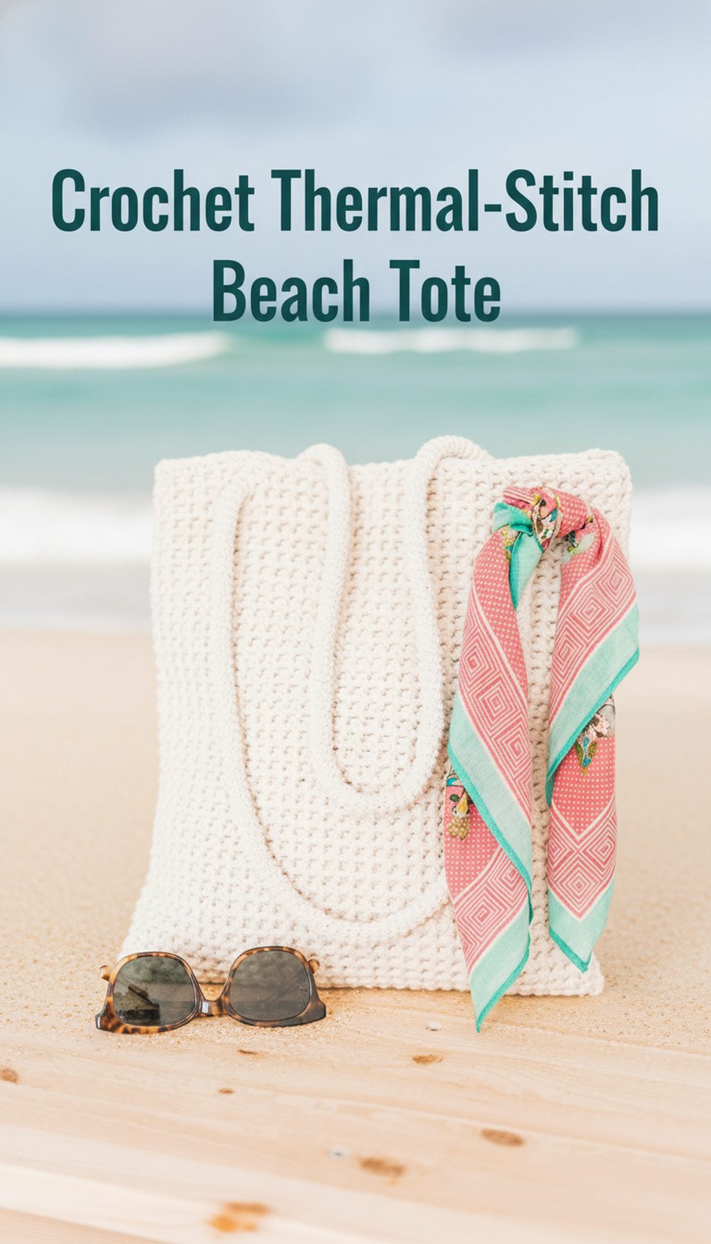 Crochet Thermal-Stitch Beach Tote