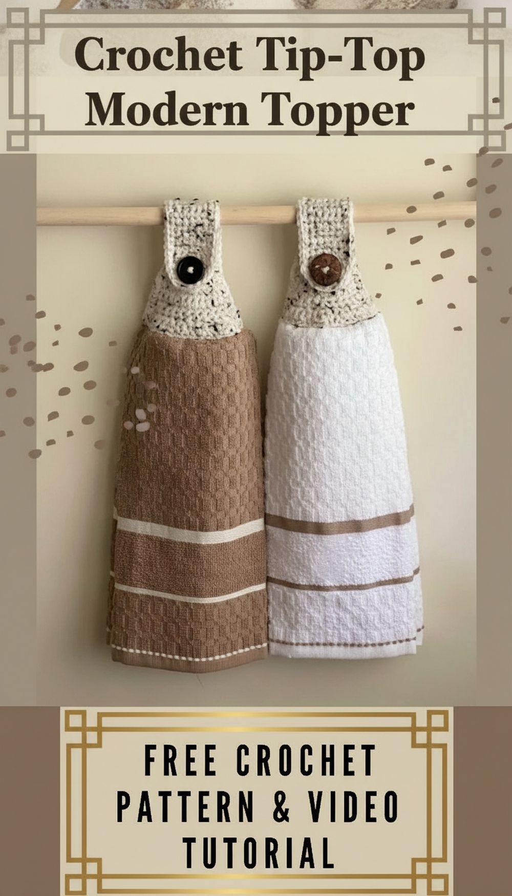 Crochet Tip-Top Modern Towel Topper