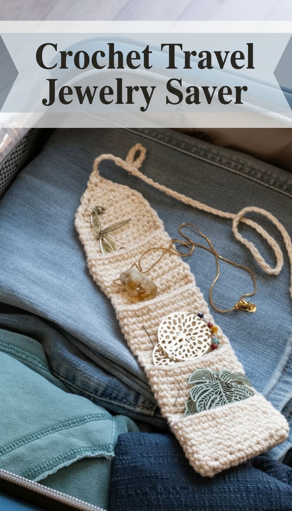 Crochet Travel Jewelry Saver