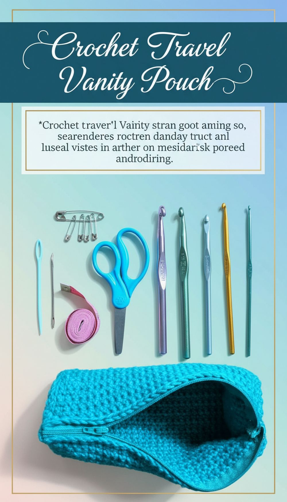 Crochet Travel Vanity Pouch