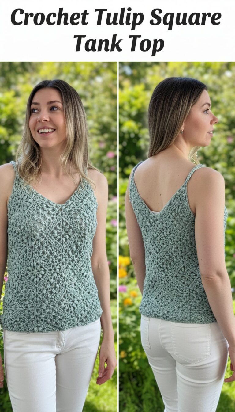 Crochet Tulip Square Tank Top