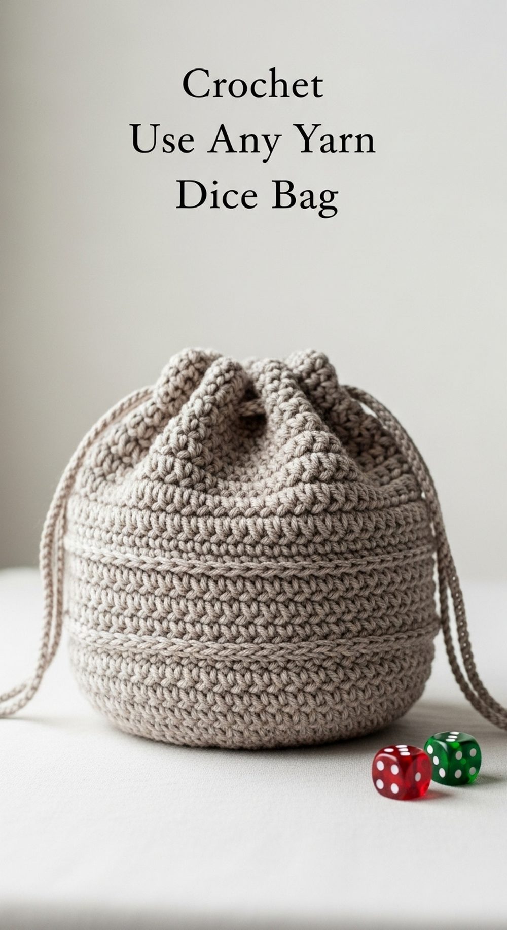 Crochet Use Any Yarn Dice Bag