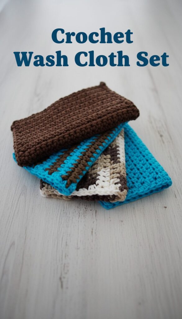 Crochet Wash Cloth Set