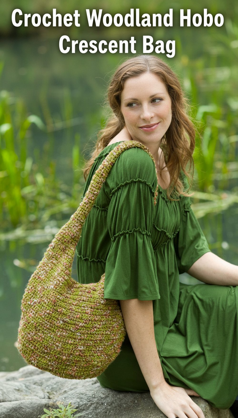 Crochet Woodland Hobo Crescent Bag