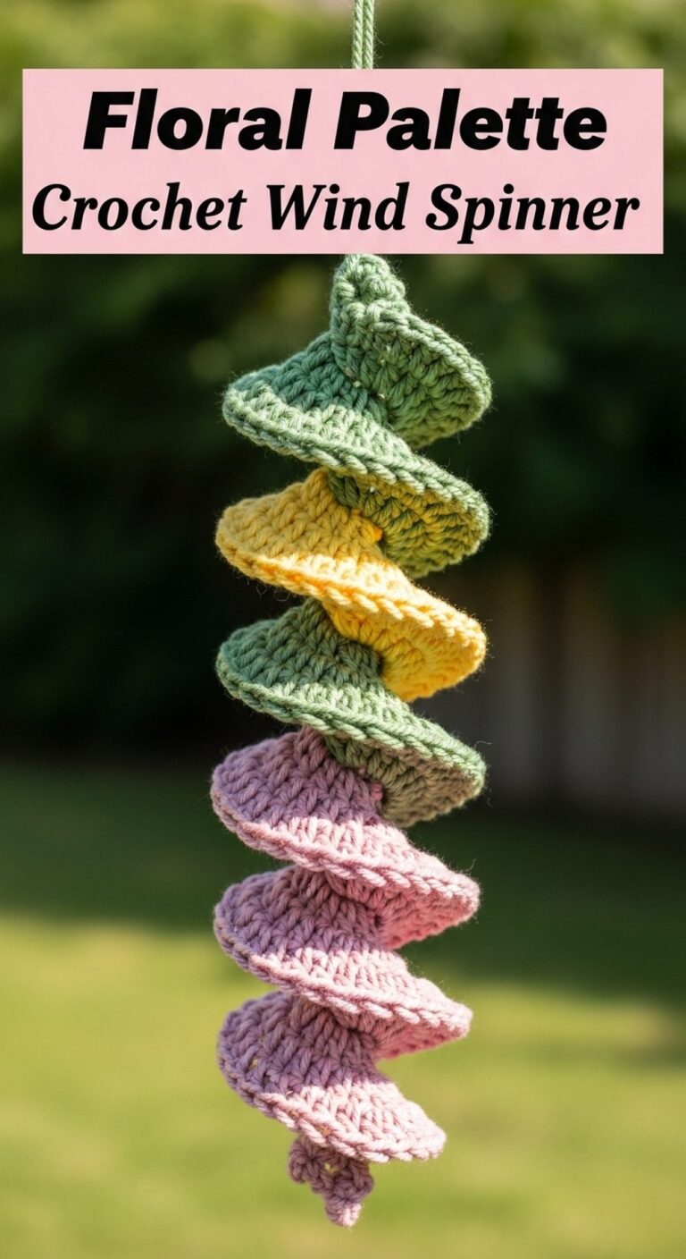 Floral Palette Crochet Wind Spinner