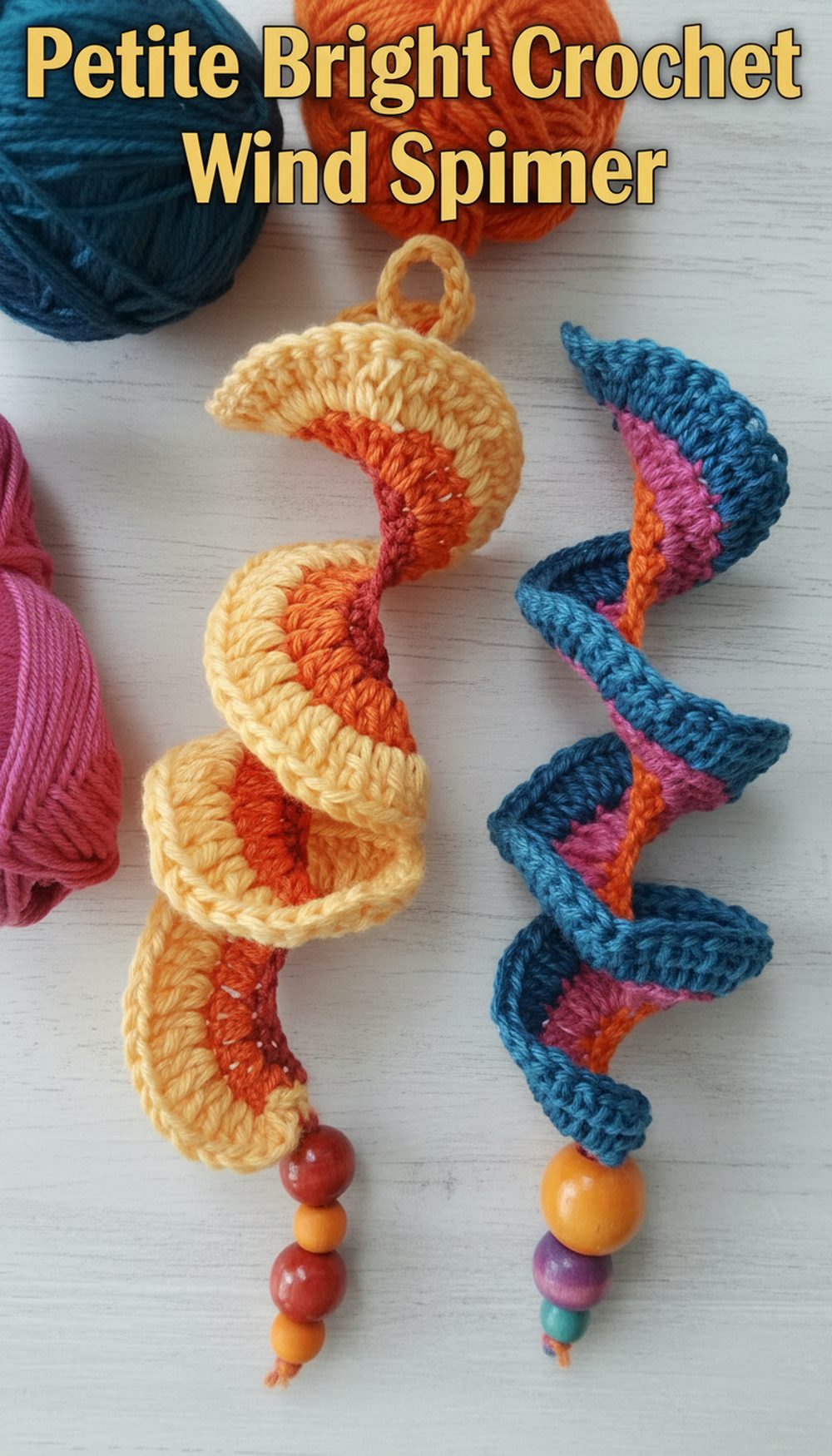 Petite Bright Crochet Wind Spinner