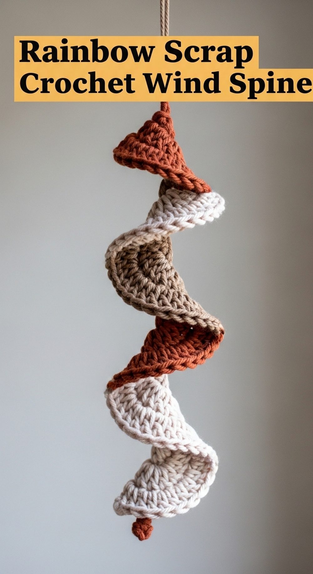 Rainbow Scrap Crochet Wind Spinner