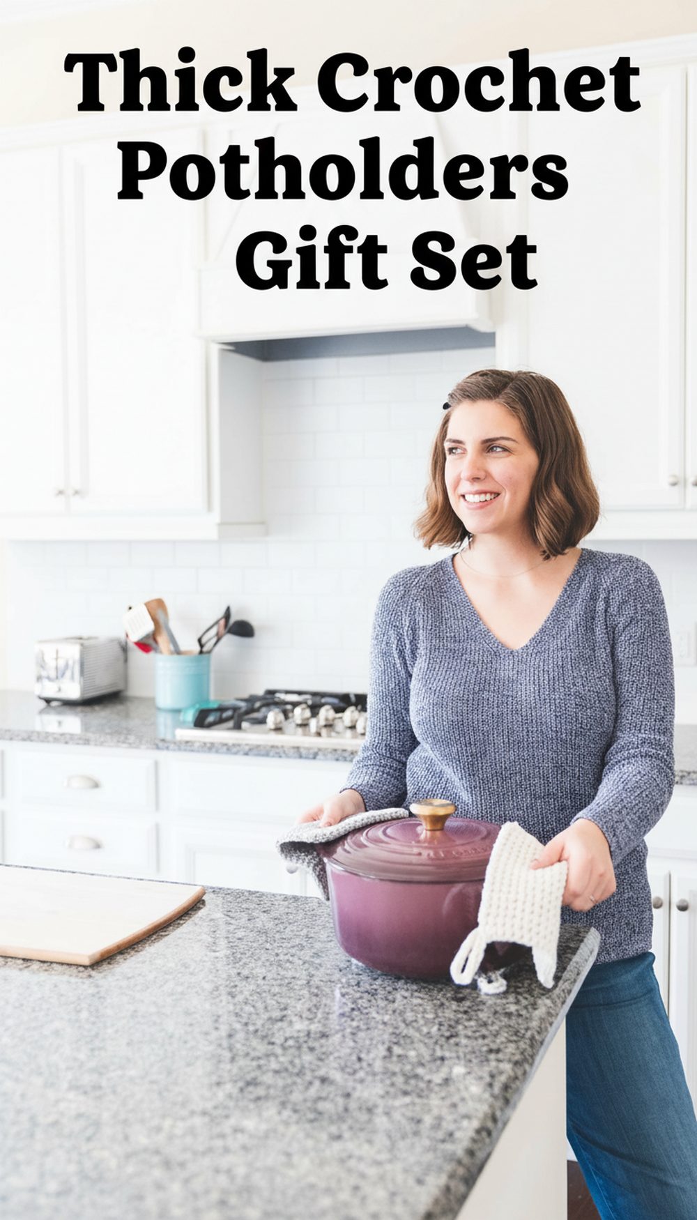 Thick Crochet Potholders Gift Set