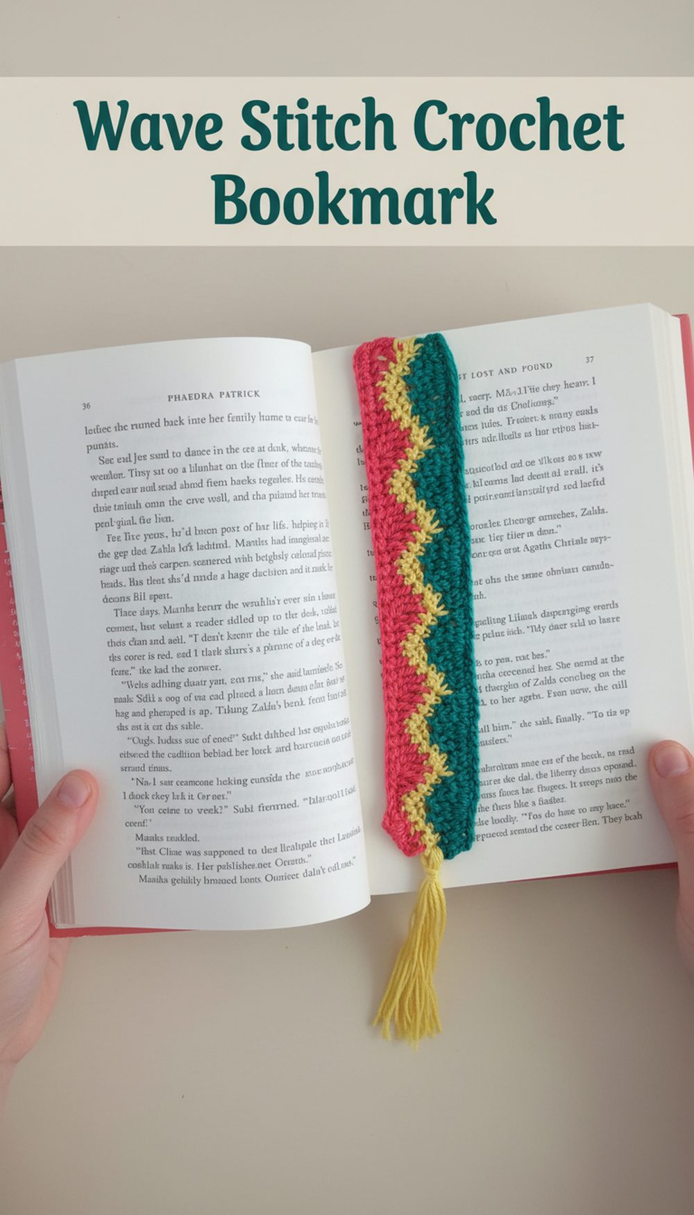 Wave Stitch Crochet Bookmark